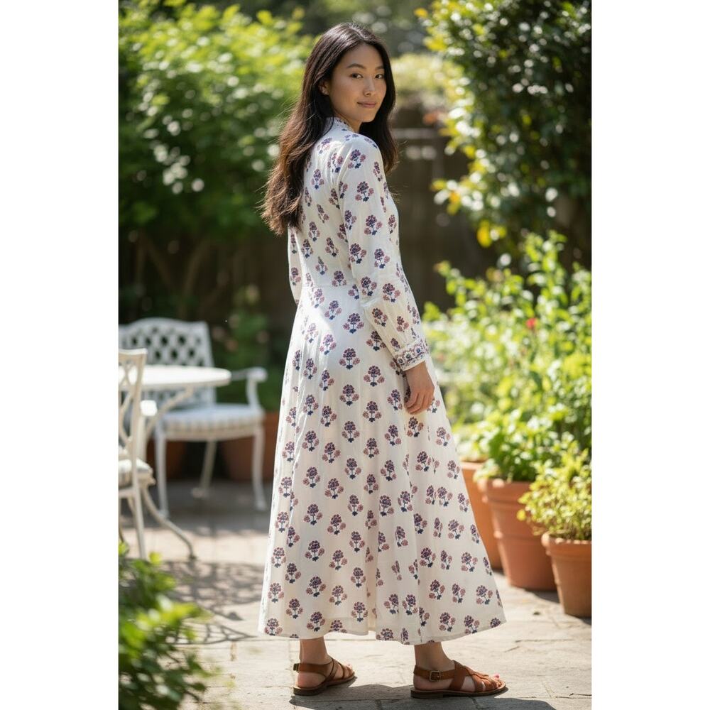 Sezane 38 Robe Fernanda Milo printed midi shirt dress us sz 6 new $320 - Picture 2 of 9
